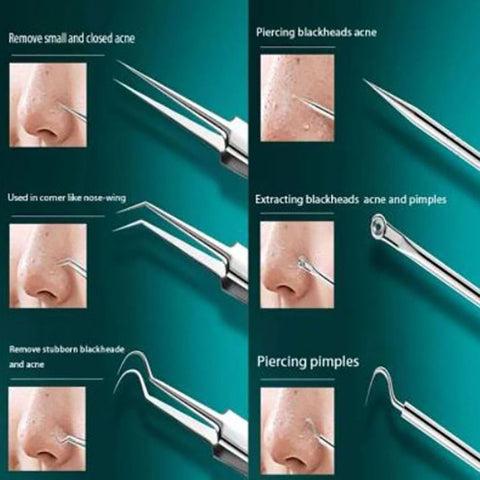 8pcs Ultra-fine Beauty Salon Acne Needle Tool Set