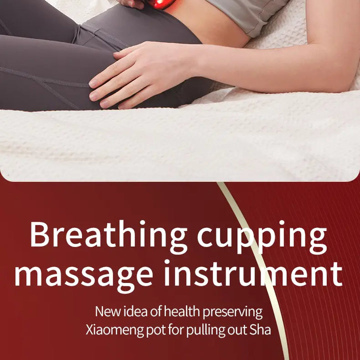Portable Electric Cupping Massager with Red Light (2 Cups)